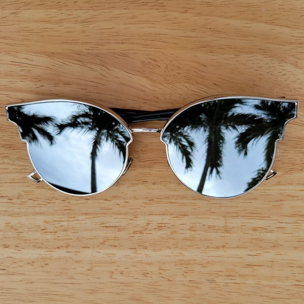 MERRY'S Women Cat Eye Sunglasses Classic Mirrored Semi Rimless Sunglasses NEW - Picture 4 of 12